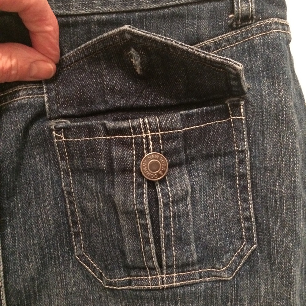 New York & Company Dark Blue Denim Pencil Skirt - Picture 6 of 6
